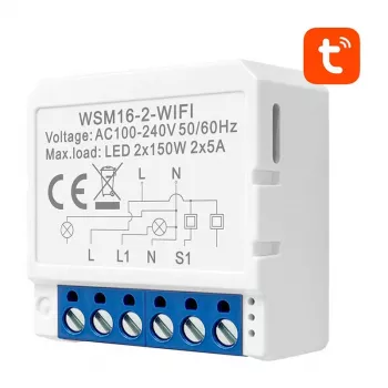 Modulo interruttore smart Avatto WSM16-W2 controllo remoto Wi-Fi, relè a un canale per domotica