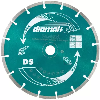 Makita Diamak - disco diamantato per taglio - per calcestruzzo, marmo, ardesia, laterizio tenero, blocco di cemento - 115 mm (D-61123)