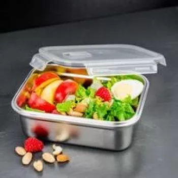 Contenitore per alimenti Lurch Safety 1500 ml - lunch box in acciaio inox