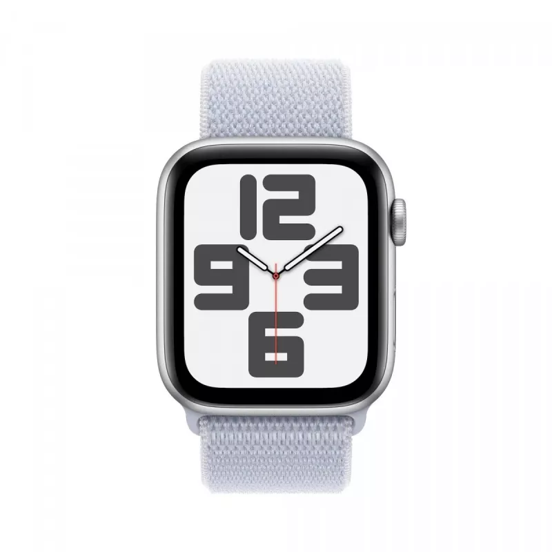 Watch SE GPS + Cellular 44 mm custodia in alluminio argento con Blue Cloud Sport Loop