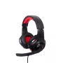 Headset gaming con filo GEMBIRD GHS-U-5.1-01 — over-ear, supporto 5.1, 20–20.000 Hz, cavo 2 m, rosso/nero