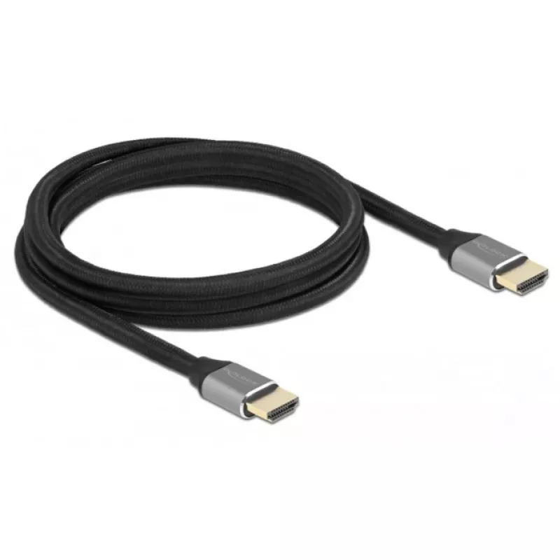 Cavo HDMI Delock Ultra High Speed 48 Gbps 8K 60 Hz grigio 2 m certificato