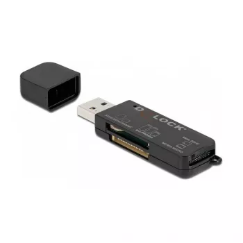 Lettore di schede DeLOCK SuperSpeed USB per SD Micro SD MS