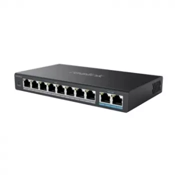 Switch PoE di rete Reolink RLA-PS1 — 8 porte PoE, budget totale 150W, IEEE 802.3af/at, 2x uplink Gigabit