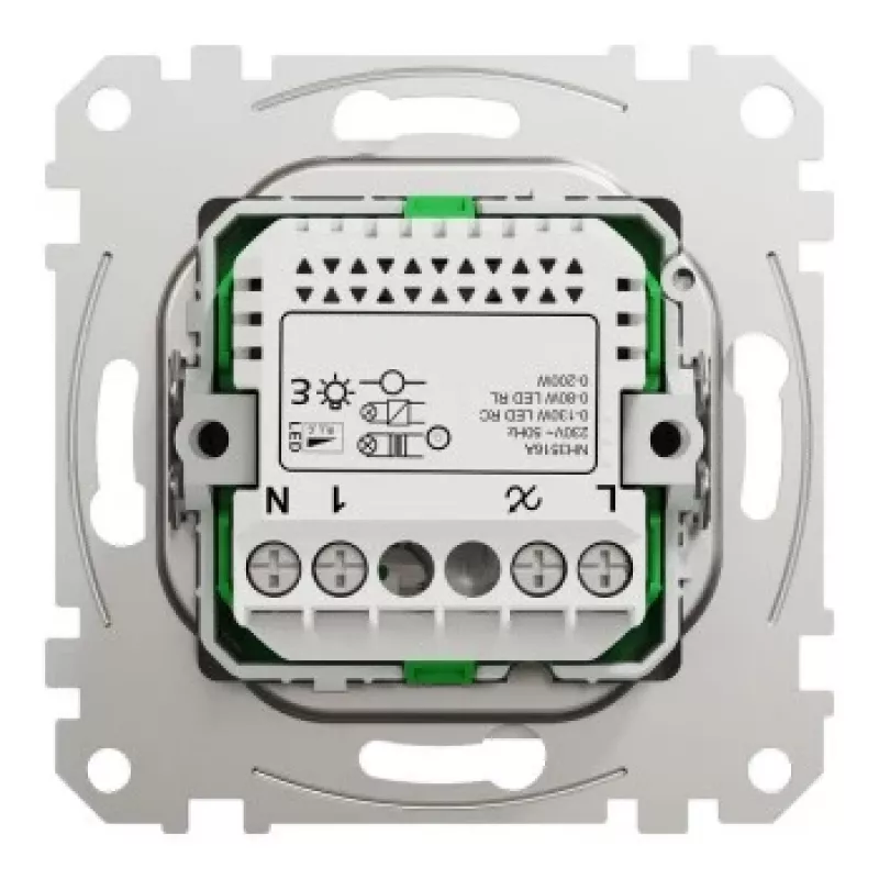 Dimmer LED rotativo Schneider Electric WDE002961, Multiwire, 200 W, bianco