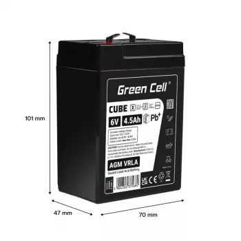 Batteria AGM VRLA 6V 4,5Ah IP54