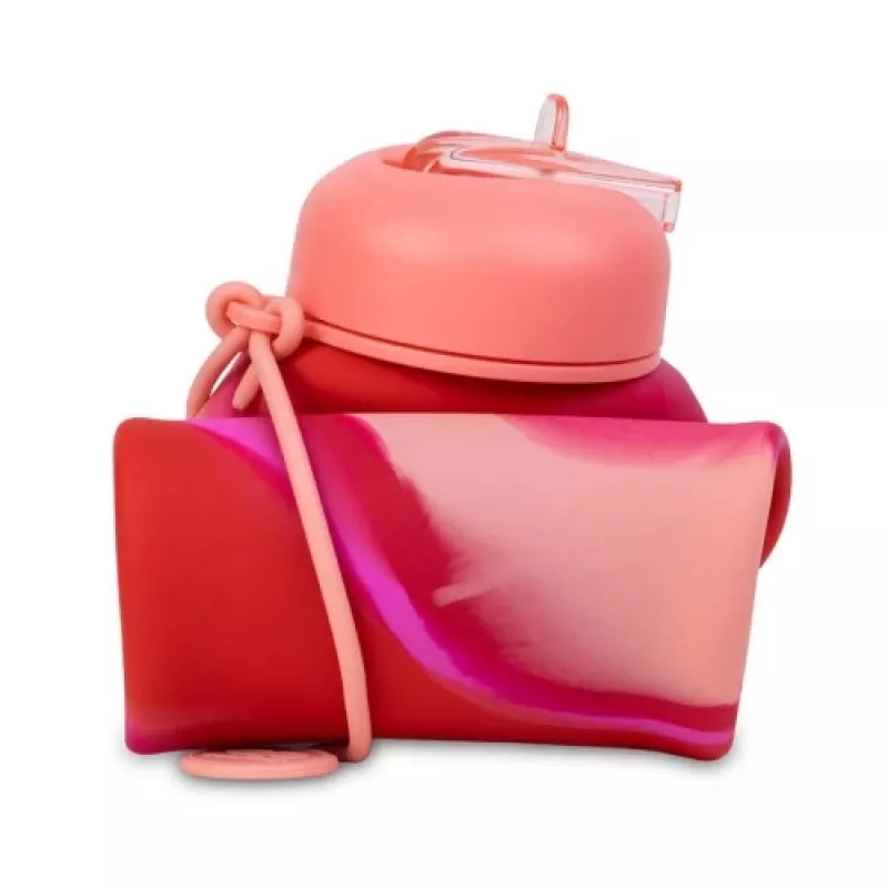 COOLPACK borraccia in silicone Pump 600 ml bambina rosa