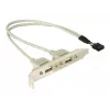 Staffa slot 1x USB 5 pin interno su 2x USB 2.0 esterno DeLOCK 71000