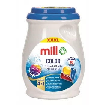 MILL PROFESSIONAL capsule lavaggio colorati 3 camere 70 pz.