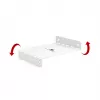Maclean organizer cavi compatto sotto la scrivania, carico max 5 kg, bianco, MC-107 W