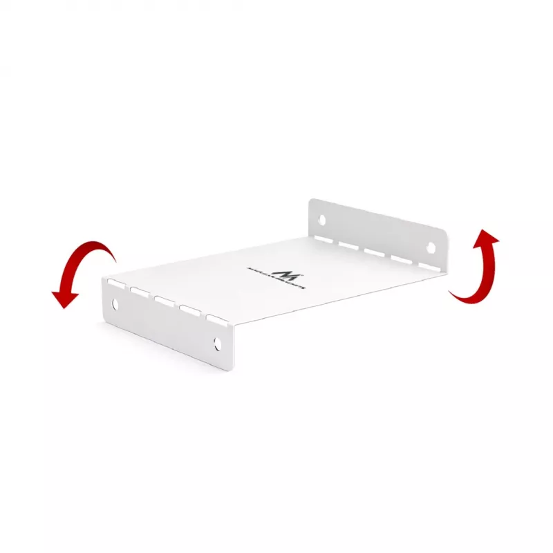 Maclean organizer cavi compatto sotto la scrivania, carico max 5 kg, bianco, MC-107 W
