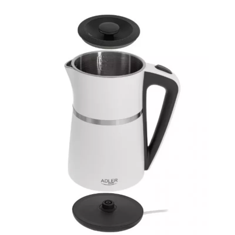 Bollitore Adler 1,7 l 1355 W bianco a doppia parete