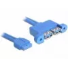 Cavo USB DeLOCK 82941 USB 3.2 Gen 1 0,45 m 2 x USB A blu