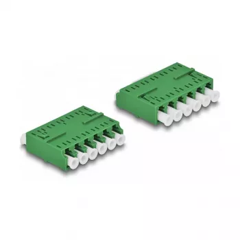Giunto per fibra ottica DeLOCK HD LC Hexaplex femmina su LC Hexaplex femmina verde