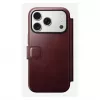 Custodia per smartphone Nomad Modern Leather Folio per Apple iPhone 17 Pro, 6,3 pollici (16 cm), pelle bordeaux