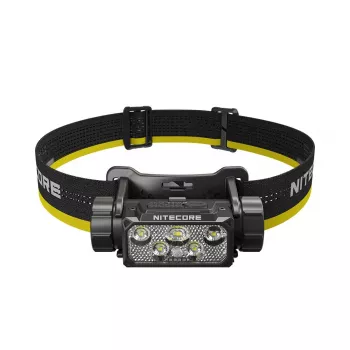 Torcia frontale Nitecore HC70 UHE — torcia con fascia frontale, 1600 lumen, antishock, impermeabile, 0,172 kg, nera