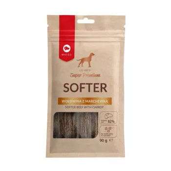 Premietti per cani MACED Softer Beef con carota 100 g — premietti morbidi di manzo e carota per l'addestramento di cani adulti