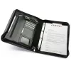 Cartella portadocumenti A4 con clip e 4 anelli, nero, 355x260x50mm