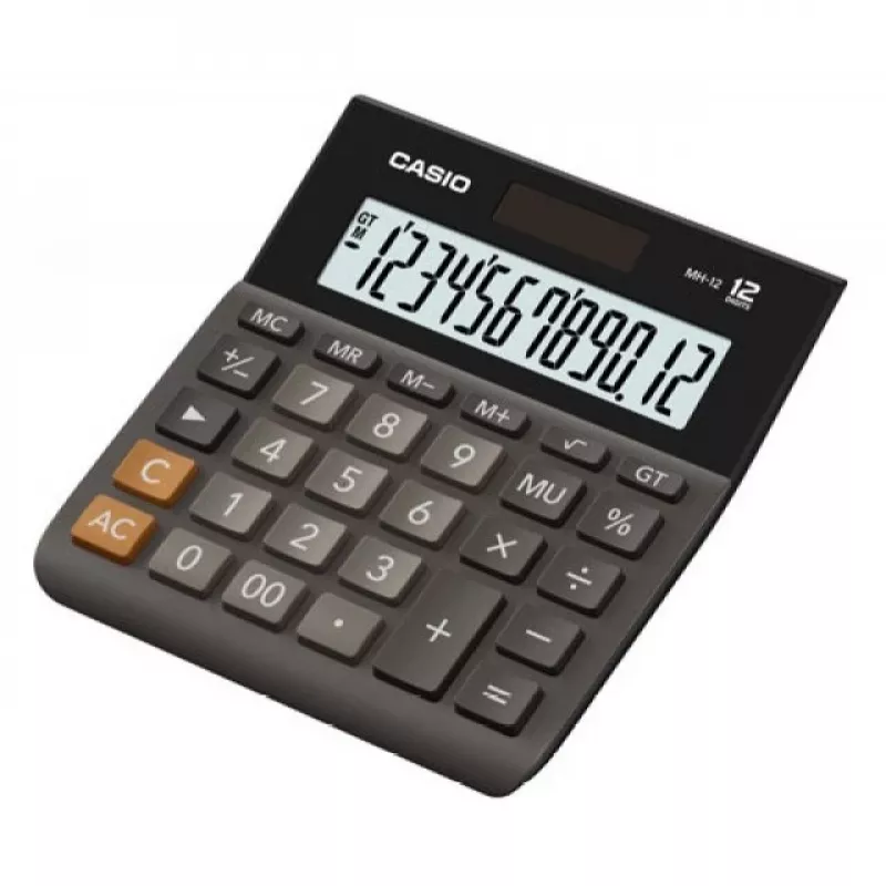 Calcolatrice da ufficio Casio MH-12BK-S 12 cifre nera