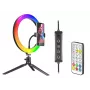 Ring light RGB 26 cm con stativo