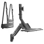 Workstation da parete MACLEAN MC-838 con molla a gas per monitor, tastiera e PC