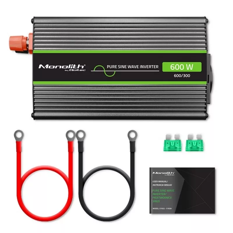 Inverter per auto Qoltec Monolith 600 W 12 V