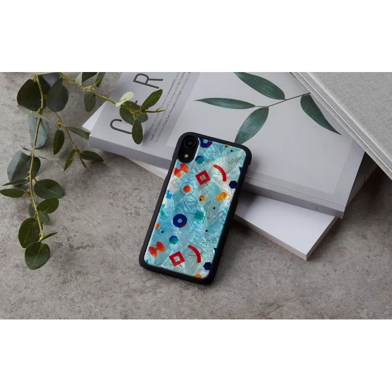 Custodia protettiva iKins per iPhone XR – nero design Poppin Rock