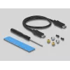 Case per SSD DeLOCK case combo esterno USB Type-C per SSD M.2 NVMe PCIe o SATA