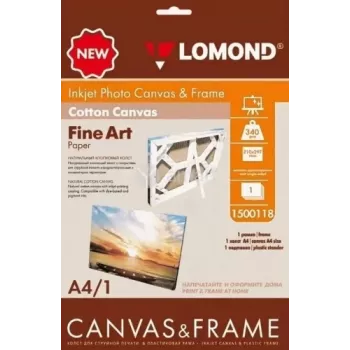 Tela Fine Art Lomond Canvas Ultra Bright 340 g/m² A4 1 foglio – tela inkjet professionale
