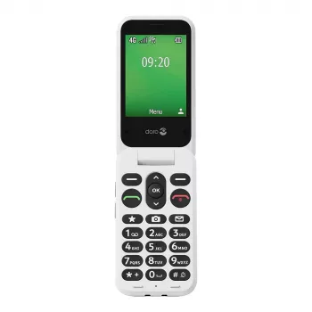 Feature-Phone Doro Leva E22 cellulare a conchiglia, display 2,8 pollici (7,11 cm), Single SIM, fotocamera 0,3 MP, 1150 mAh, 127,8 g, rosso/bianco