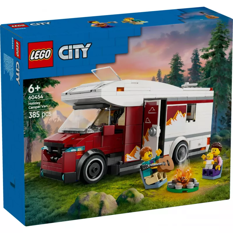 Giocattolo da costruzione LEGO City Camper avventura 60454, 385 pezzi, altezza 80 mm, per bambini da 6 anni