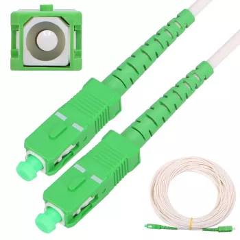 Patchcord Extralink SC/APC–SC/APC monomodale G.657.A2 3 mm simplex LSOH 10 m, bianco