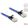 Cavo di rete DeLOCK RJ45 piatto Cat.6A 3 m blu