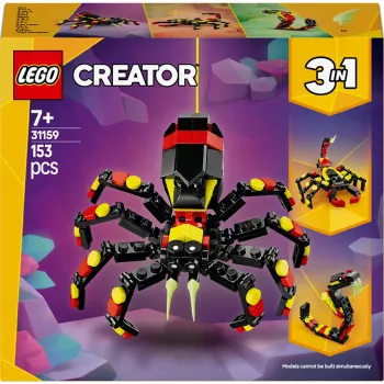 LEGO Creator 3-in-1 modello ragno da costruire 31159 — 153 pezzi, età 7+, 110×150×50 mm