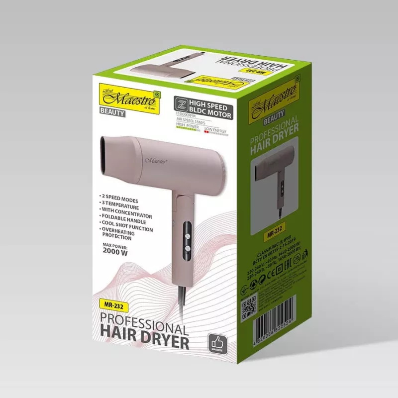Asciugacapelli Maestro MR-232 2000 W rosa