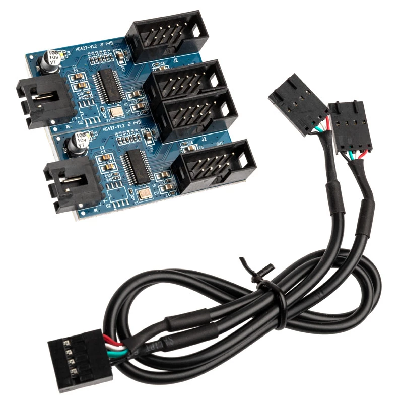 Hub USB 2.0 Akasa AK-CBUB64-30BK da 1 a 4 porte USB 2.0