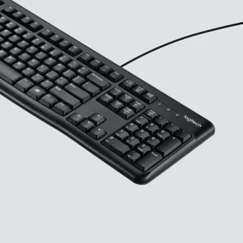 Logitech Desktop MK120 combo, nero, con filo, layout svizzero, 920-002504