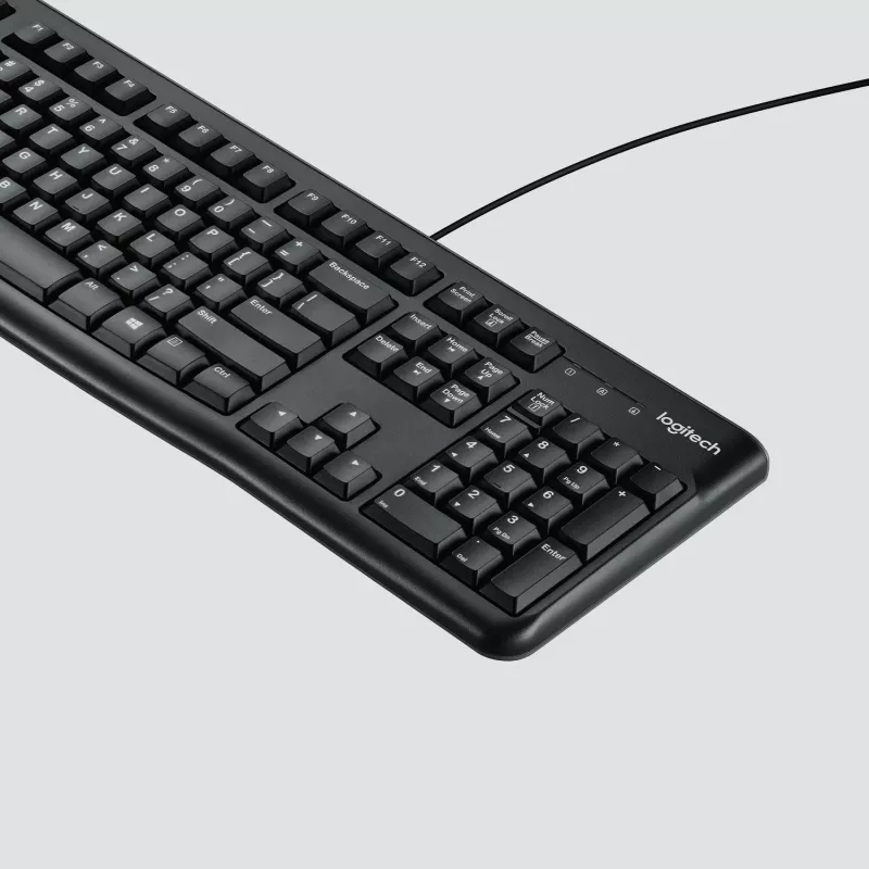 Logitech Desktop MK120 combo, nero, con filo, layout svizzero, 920-002504