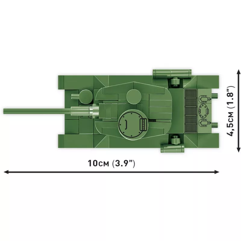 Set di costruzione Cobi modello carro armato T-34-85 — 110 pezzi, età 6+, verde