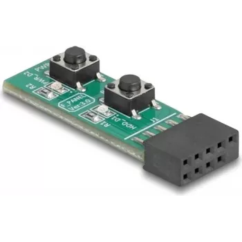 Modulo interruttore per pannello frontale PC DELOCK con pulsanti Power e Reset
