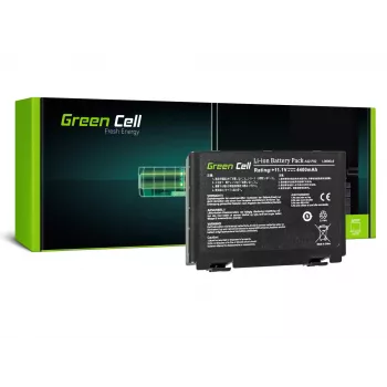 Batteria Green Cell AS01 per ASUS K40 K50 K60 K70 X70, Li-Ion 10,8 V 4400 mAh, 6 celle, nero
