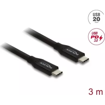 Cavo coassiale USB DELOCK 20 Gbit/s con PD 3.0 60 W (modello 81708)