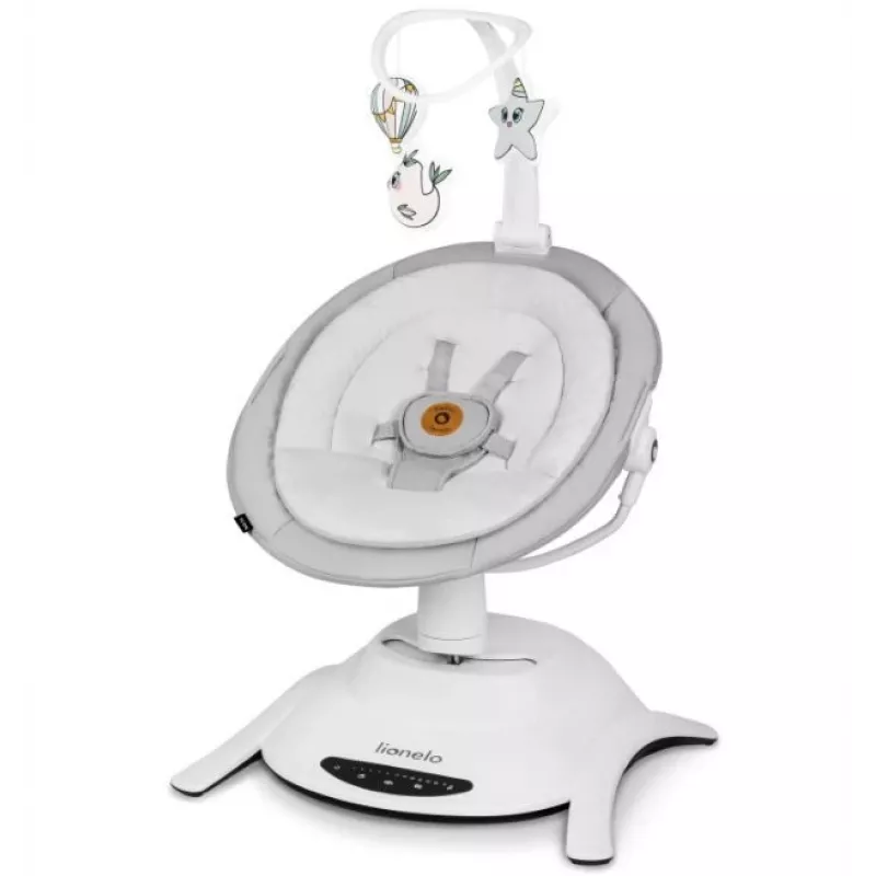 Culla / culla a dondolo Lionelo Bella Set grigio cemento – lettino per neonati con funzione dondolo