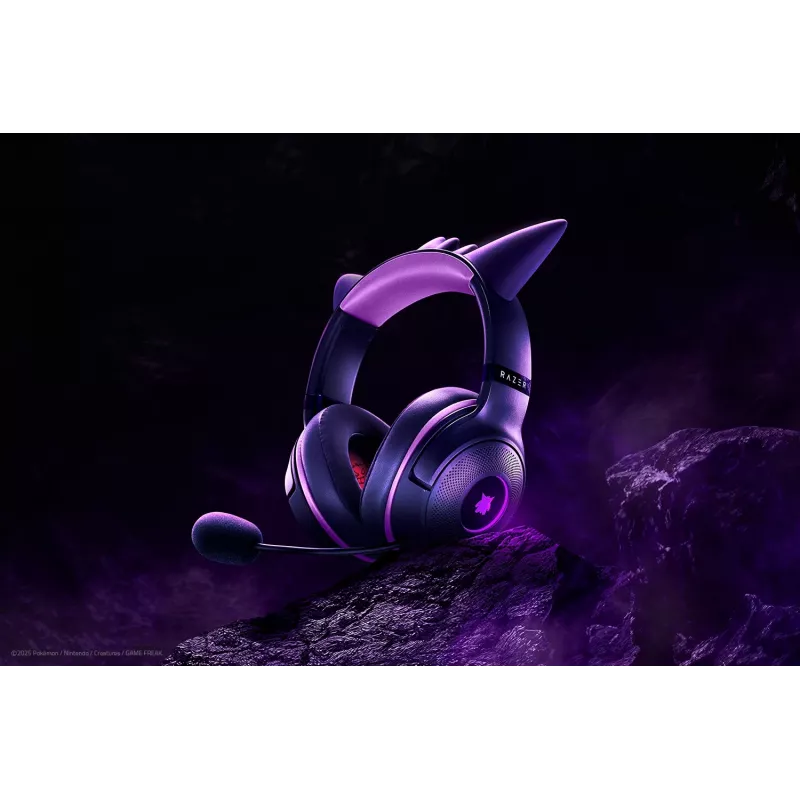 Razer Kraken Kitty V2 - Pokemon Gengar Ed. Headset con archetto cablato Gaming USB Type-A rosa