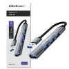 Hub USB QOLTEC 53793 — ingresso USB 3.0, 3× porte USB 2.0