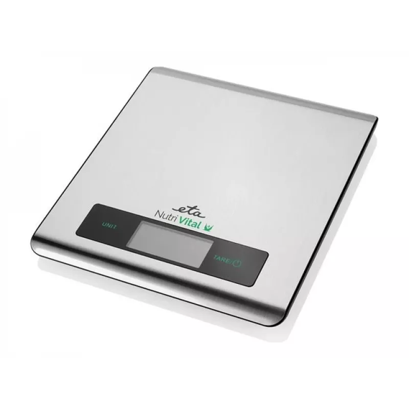 Bilancia da cucina elettronica ETA Nutri Vital Metallic Rectangle — capacità 5 kg, precisione 1 g, LCD