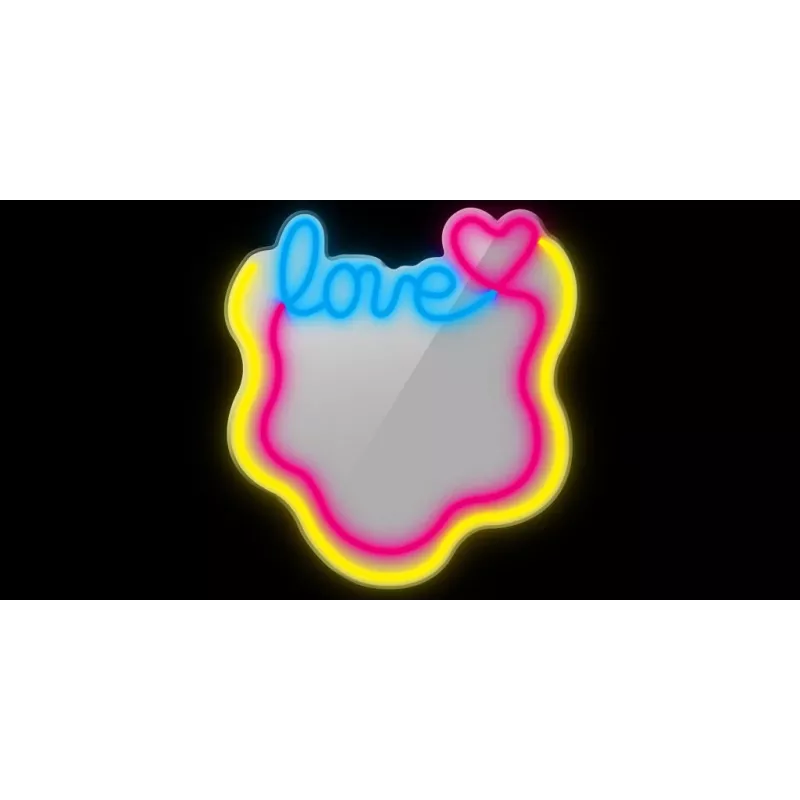 Luce LED neon per specchio MANTA MASNL131MT – design 'LOVE', illuminazione LED neon integrata