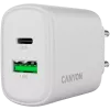 CANYON caricabatterie OnCharge 250 25W 1xPD 1xQC EU bianco