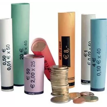 Custodie per monete in nichel 10 pezzi Olympia 3701 – rotoli per monete in metallo per smistamento e conservazione