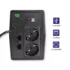 Qoltec Monolith UPS doppia conversione Online 0,65 kVA 360 W 2 prese AC